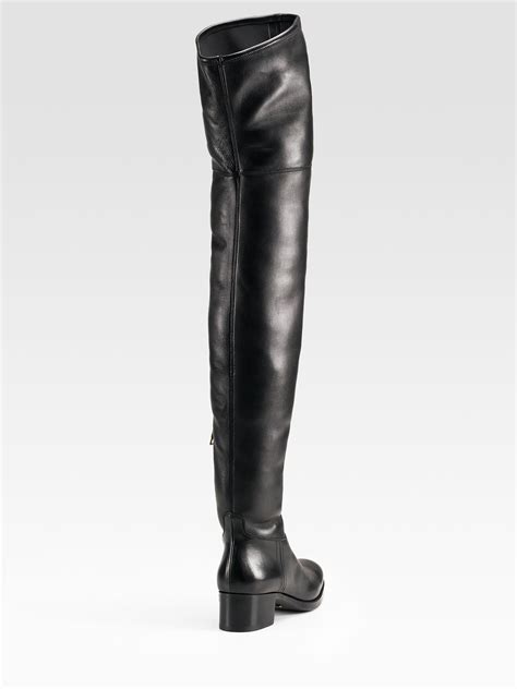 prada boots long|Prada thigh high boots.